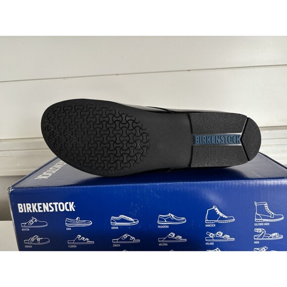 Birkenstock Saunders Natural Leather Lace Up Shoe Black Size 37/L6 M4 US Narrow - Picture 6 of 6